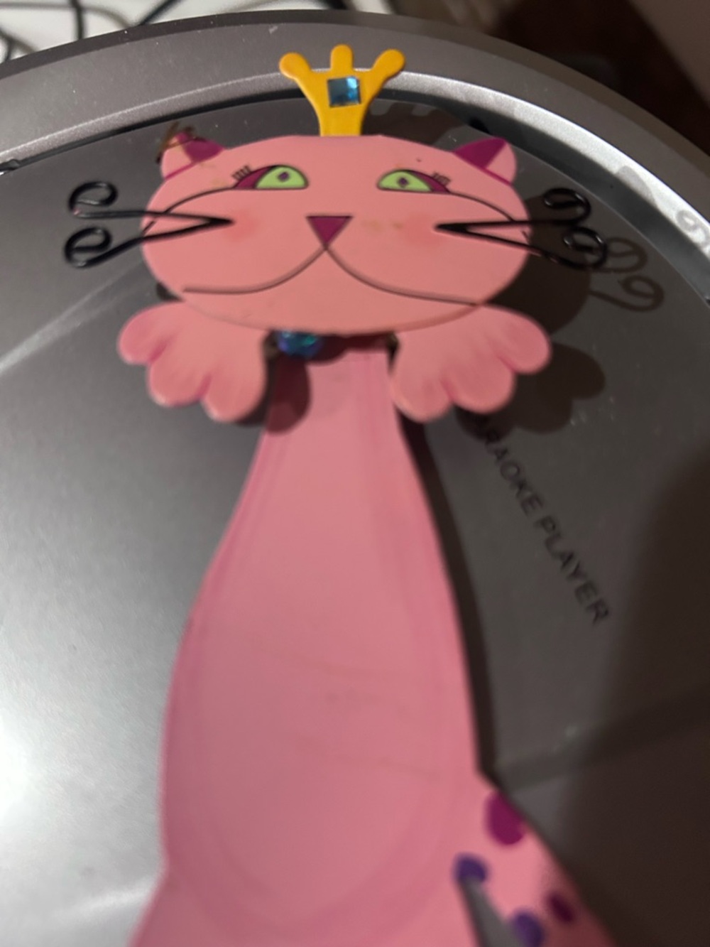 Pink princess cat bookmark